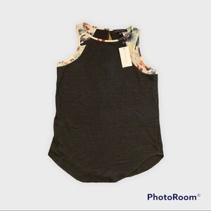 Sanctuary black and floral tank 189